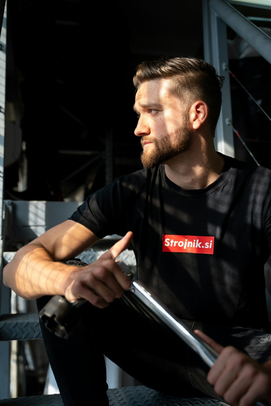 Portrait of a young Slovenian male mobile development instructor
